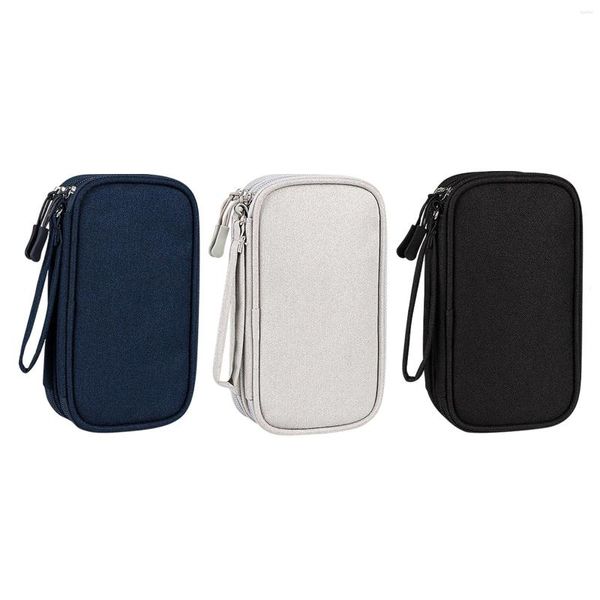 Sacs de rangement Voyage Électronique Organisateur Portable Multifonctionnel Tout-en-Un Pochette Antichoc Pour Cordon Banque D'alimentation Câble De Données Carte SD