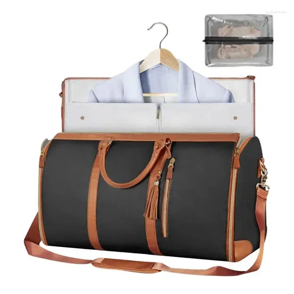 Sacs de rangement Sac de vêtements de voyage Weekender avec pochette de chaussures sports gymnase