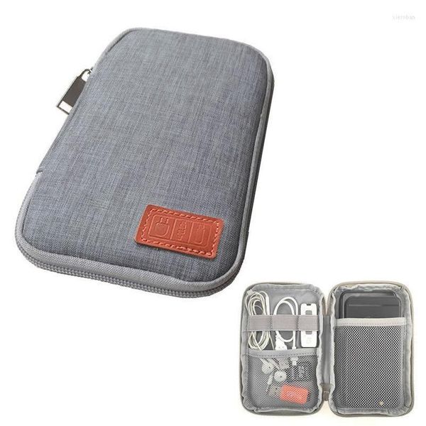 Sacs de rangement Kit de voyage petit sac étui de téléphone portable Gadget numérique appareil câble USB organisateur de données inséré 2023