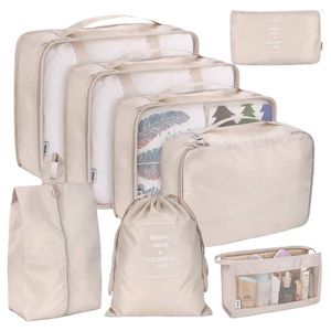 Bolsas de almacenamiento, organizador de viaje, cubos de equipaje, bolsa, organizadores de maquillaje, conjunto de ropa, Maleta sanitaria, organizador de artículos de tocador para mujer