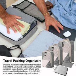 Sacs de rangement Organisations de voyage Bag de compression à bagages Four Piece Set Five Six Business Trip Home Fournisseur