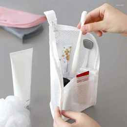 Sacs de rangement Travel Portable Brosse de dents de dentifrice Brussages de maquillage PVC Mesh Mesh Casmetic Container