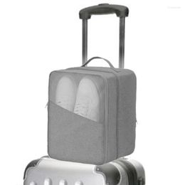 Bolsas de almacenamiento Zapato de viaje para compartimento de embalaje impermeable con puré y bolsillo con cremallera