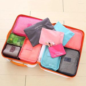 Opbergtassen Travel Zipper Organisator Bag 6 -stks Set accessoires voor kleding Bagage Packing Cube koffer