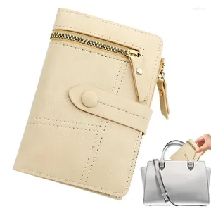 Sacs de rangement Trifold Portefeuille en cuir PU Porte-carte Organisateur Coin Pocket Cash pour filles dames