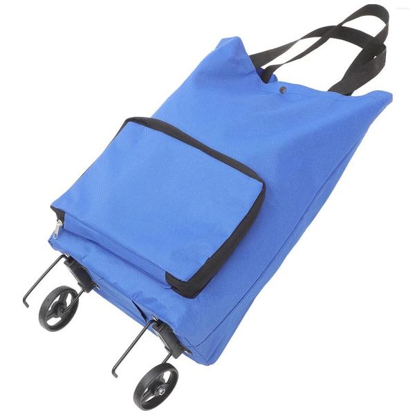 Sacs de rangement sac de remorqueur grande roue d'achat réutilisable fourre-tout pliable chariot pliable