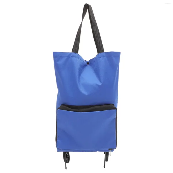 Sacs de rangement sac de remorqueur grand chariot pour faire du shopping pliage d'épicerie pliable de capacité pliable réutilisable extérieur