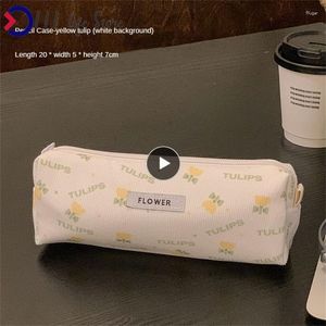 Sacs de rangement Tulip Wash Up Cosmetic Bag Pen Casual Pencil Case Supplies The Flowers Minority Miss Travel