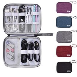 Storage Bags TUUTH Cable Organizer Bag Data Line Travel Closet Case For Headphones Digital Portable Zipper Acce
