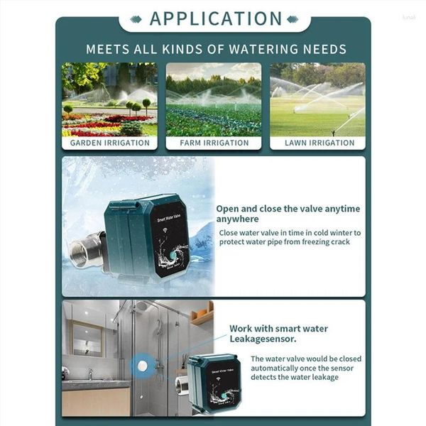 Bolsas de almacenamiento Tuya Smart Zigbee Electric Motorized Válvula de agua de agua de acero inoxidable Control remoto de riego de jardín para Alexa (DN20)