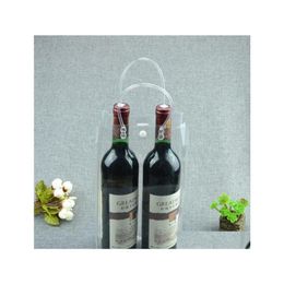 Sacs De Stockage Deux Bouteilles Capacité Pvc Vin Refroidissement Sac De Glace Bière Titulaire Cadeau Rouge Pour En Plein Air Beach Party Sn3477 Drop Delivery Home Gar Dhbq5