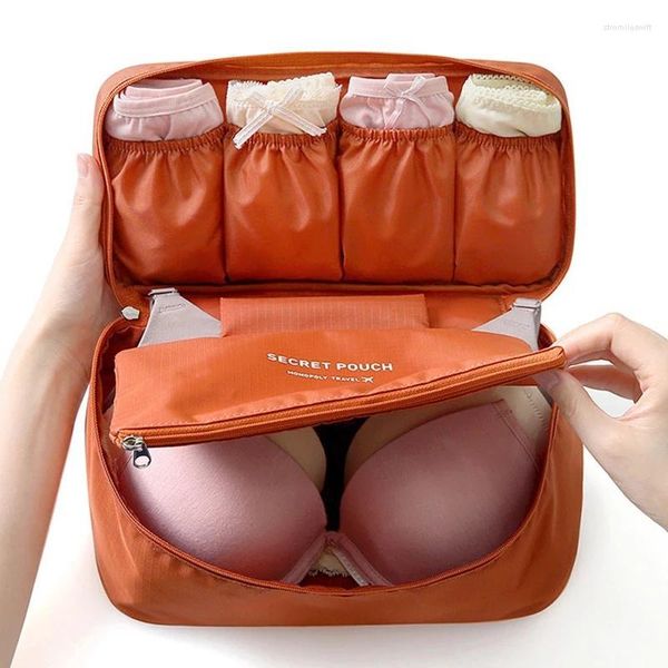 Bolsas de almacenamiento Ropa interior Sujetador Bolsa de acabado Cosméticos Caja de viaje impermeable Paquete de lavado Organizador de artículos de tocador Multifuncional de alta capacidad