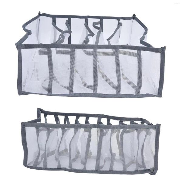 Bolsas de almacenamiento Ropa interior Caja de calcetines Plegable Multi Cells Higiénico Fácil de limpiar Multiusos Ahorre espacio para sujetadores Bragas