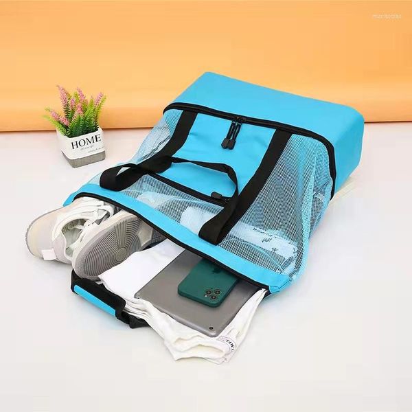 Bolsas de almacenamiento Unibody Cremallera Tela Malla Camping Refrigerador Compartimiento Tote Bag Cooler Supplies Caja térmica Playa Almuerzo Comida Puerta Portátil