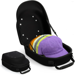 Opbergzakken Unisex Baseball Hoed Reistas Cap Case Sport Hoge kwaliteit Carrier Box Display EVA Draagtas Effen Kleur