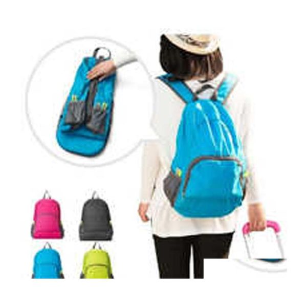 Sacs de rangement Unisexe Pliant Voyage Sac À Dos Sac Grande Capacité Polyvalent Utilitaire Alpinisme Sac À Main Lage Extérieur Dbc Drop Delive Dhhiw