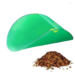 Bolsas de almacenamiento en césped y hoja con mango residuos duraderos de jardín plegables para contenedor de limpieza para acampar de piscina