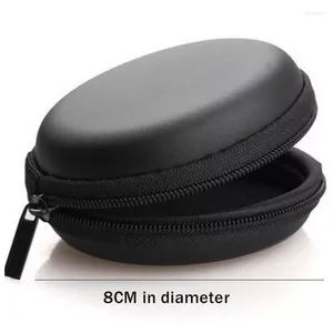 Sacs de rangement USB câble organisateur écouteurs boîtes main Spinner Portable casque boîte dur rond forme sac à fermeture éclair