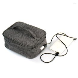 Sacs de rangement USB Chauffage Sac à lunch Isolation étanche Portable Électrique Chauffé Thermique Conteneur Boîte Pique-Nique Voyage Étudiant