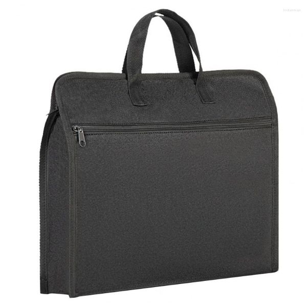 Sacs de rangement Sac fourre-tout de bureau utile Poignées robustes Fichier Porte-documents d'affaires à double niveau anti-poussière Ordinateur portable