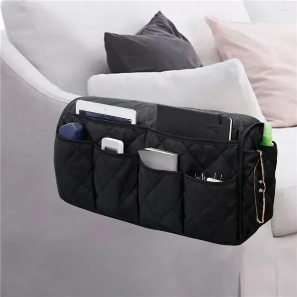 Sacs de rangement utiles Table tablette canapé suspendu Caddy Poly pongé canapé universel fauteuil sac pour dortoir