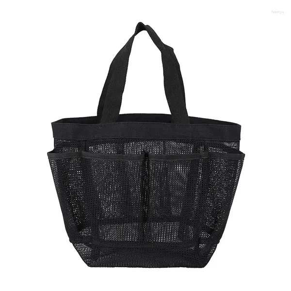 Sacs de rangement Essentiels de vacances Grand sac fourre-tout de plage Sac de piscine en maille avec 7 poches