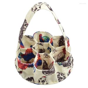 Sacs de rangement Vintage Style Collection Porte-oeufs Récipient de collecte avec coussin Cuisine Farmer Bag Tool