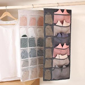 Opbergtassen muur hangende tas garderobe organizer dubbele zijde ondergoed beha sokken sorteer slaapkamer