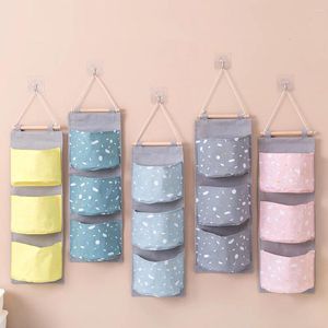 Bolsas de almacenamiento Montado en la pared Baño Bolsa de cocina Armario Oxford Puerta colgante Pequeña caja de cosméticos Contenedor Papelería