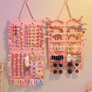 Sacs de rangement Rack Mur Princess Hair Card Anneau Artefact suspendu Sac accessoire Girl Organization