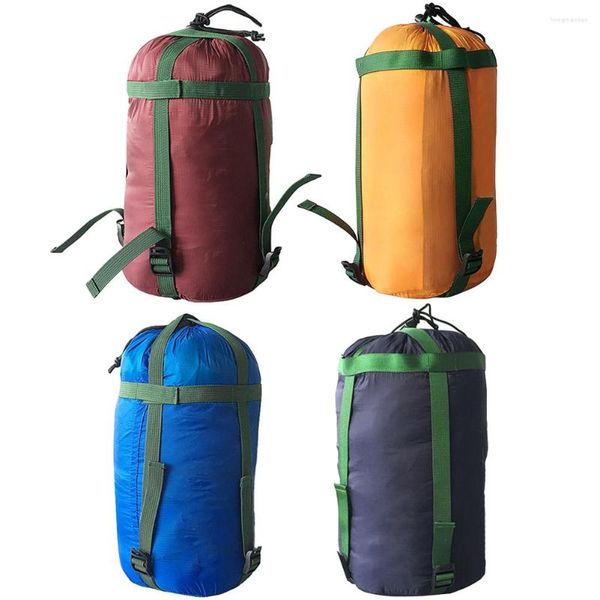 Bolsas de almacenamiento Saco de compresión impermeable Saco de dormir Cosas Ultraligero Paquete para acampar al aire libre 38 18 cm