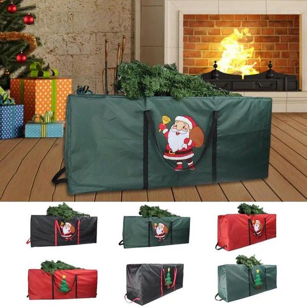 Bolsas de almacenamiento impermeable oxford bags de árbol de navidad fuerte paquete móvil de cubierta a prueba de polvo duradera con 6 patrones