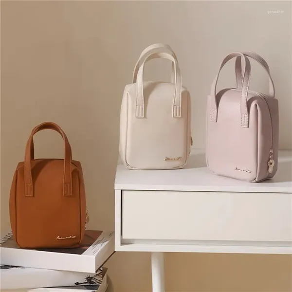 Bolsas de almacenamiento impermeables de cuero Pu, bolsa de cosméticos con cremallera, forma de concha, bolsas de viaje, bolso de mano para maquillaje, bolsa para mujer/niña