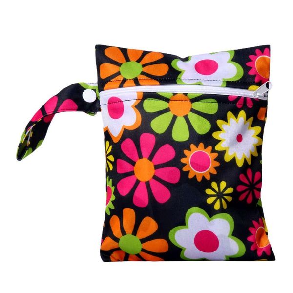 Sacs de rangement Sacs humides réutilisables imperméables Coussinets d'allaitement menstruels Maquillage Poussette Poche de voyage Mini sac pour bébé Maison Jardin Housekee Dh0P1