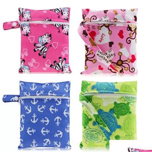 Bolsas de almacenamiento Impermeable Reutilizable Húmedo Para Almohadillas Menstruales Enfermería Maquillaje Cochecito Bolsillo de Viaje Mini Bolsa Pañal de Bebé 0510 Drop Deliver Dhcmk