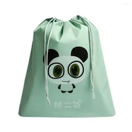 Sacs de rangement Sac de voyage imperméable Cartoon DrawString Vêtements Split Tri 2024