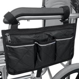 Bolsas de almacenamiento en silla de ruedas silla lateral silla de ruedas de bolsillo accesorio de bolsillo portátil para ruedas para caminar organización