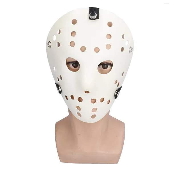 Sacs de rangement Masque de hockey blanc Respirant Confortable Accessoires de cosplay effrayants pour Noël Fêtes à thème pour adultes Enfants Pâques