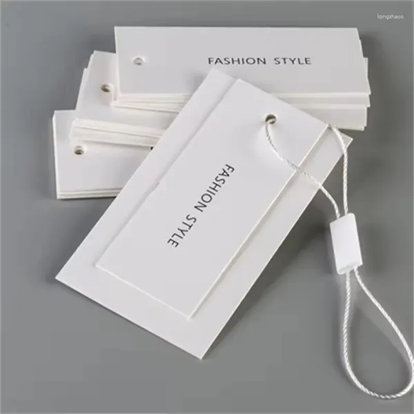 Sacs de rangement en gros de 1000pcs / lot Fashion Custom High Quality Luxury Recyclable Paper Tag With You DIY LOGO POUR CHAPE