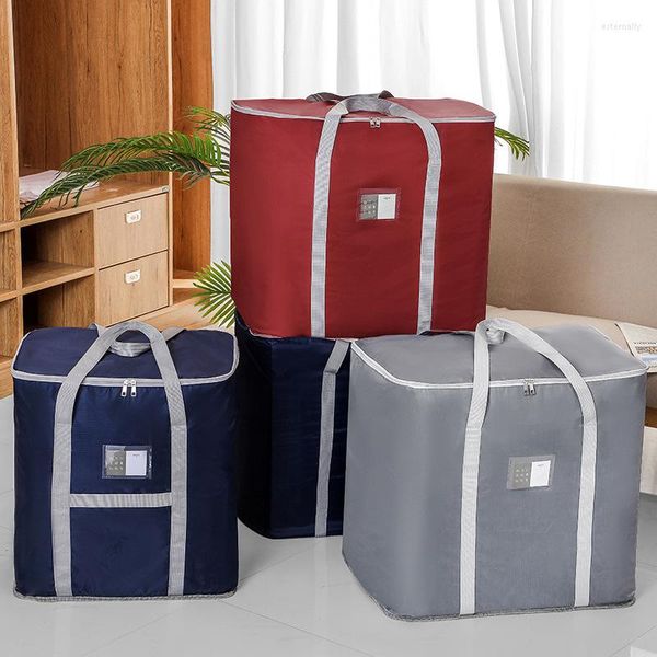 Sacs de rangement Sac de déménagement en gros Épaissie Double couette Tissu Oxford Grande capacité de bagages