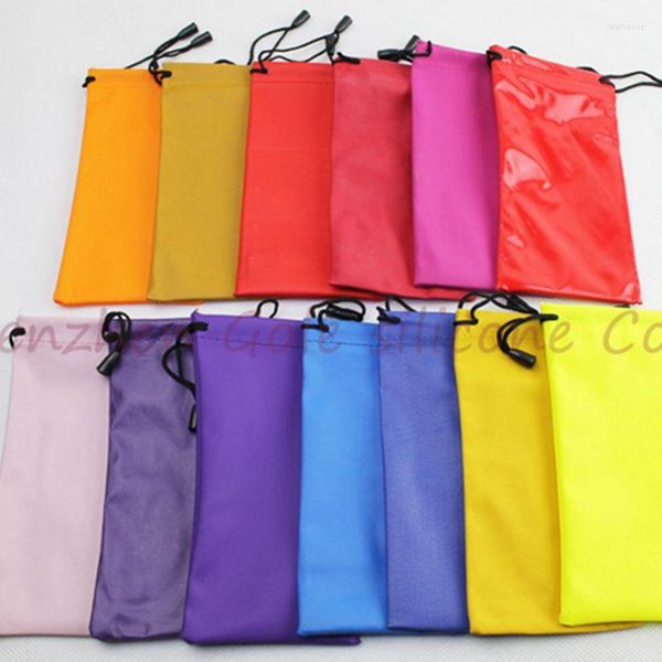 Sacs de rangement en gros étanche en cuir en plastique lunettes de soleil pochette souple sac à lunettes étui à lunettes 500 pièces