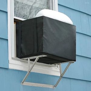 Opbergzakken raam airconditioner dubbele riemen deksel buiten ac-eenheid zwart stofbestendig waterdicht voor buiten