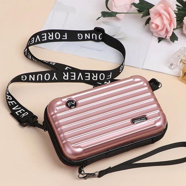 Sacs de rangement Femmes Embrayage Small PVC Sac à bandoulière Forme de forme Tapis Téléphone Pagoule à fermeture éclair Lady Coin Purse Toitrage Beauté