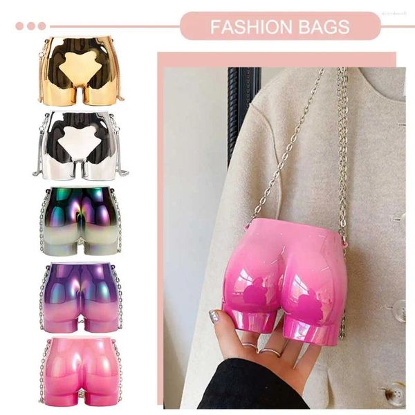 Bolsas de almacenamiento Bolsos de embrague de la noche para mujeres Funny Bushape Mini Purse Novedse Satchel Cadena Correa Bolsa de damas con estilo