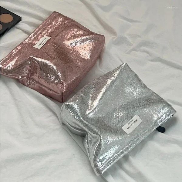 Sacs de rangement Femme fille brillant à paillettes d'embrayage de serviette hygiénique Bag du sac cosmétique de mode