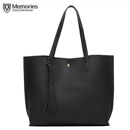 Aufbewahrungstaschen Frauen Handtasche Messenger Schulter Große Ledertasche Weibliche Schwarze Dame Tote Umhängetasche Damen HandtaschenGift270I