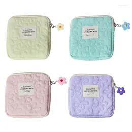 Sacs de rangement Femmes à lèvres Fouins Make Up Cute Zipper Small Small Napkins Sanitary Pad Socches Pouche de cosmétique imprimé Sac