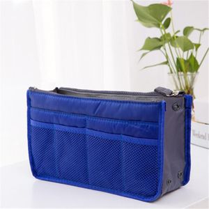 Sacs de rangement Femmes hommes Double Zipper Sac de voyage Insert Organisateur de sac à main Dame maquillage cosmétique Femme Tote K9store