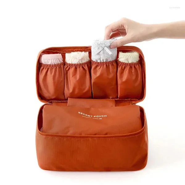 Bolsas de almacenamiento Bolsa de mujer Necesidad de viaje Accesorios Ropa interior Ropa Sujetador Cosmético Maquillaje Bolsa Estuche