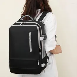 Opbergtassen vrouwen reizen Backpack Water Repellent Daypack Teenage Girls USB oplaad laptop schooltas met bagagebandschoenen Bag XA337C
